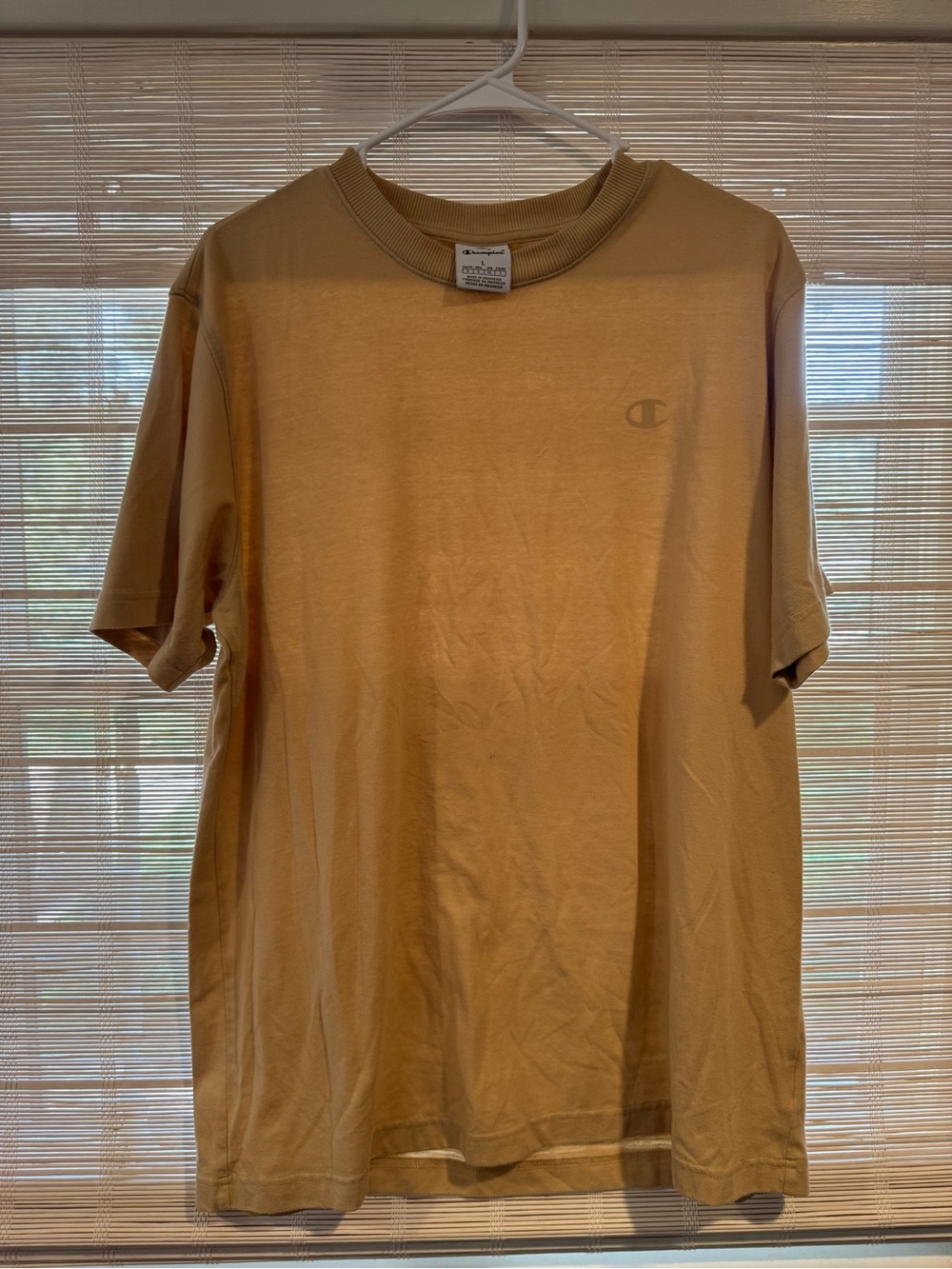 Champion Short Sleeve Crewneck T-Shirt in Tan